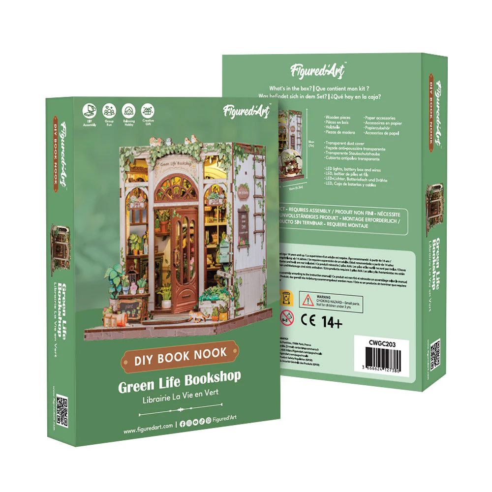 DIY Book Nook Kit - Green Life Bookshop - Image 2