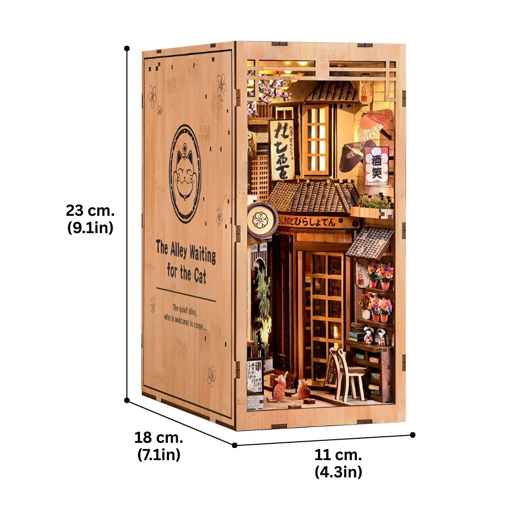 DIY Book Nook Kit - The alley waiting for the cat - Image 11