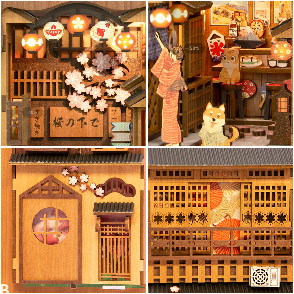 DIY Book Nook Kit - Under the Sakura Tree - Image 6