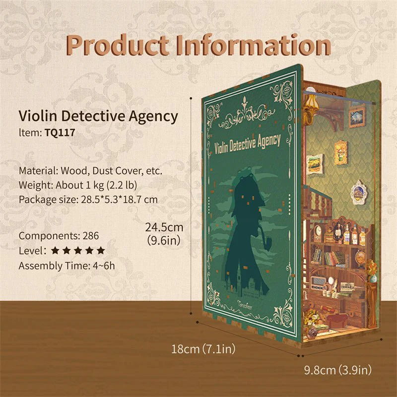 DIY Book Nook Kit - Violin Detective Agency - Image 7