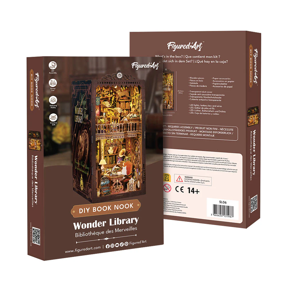 DIY Book Nook Kit - Wonder Library - Image 2