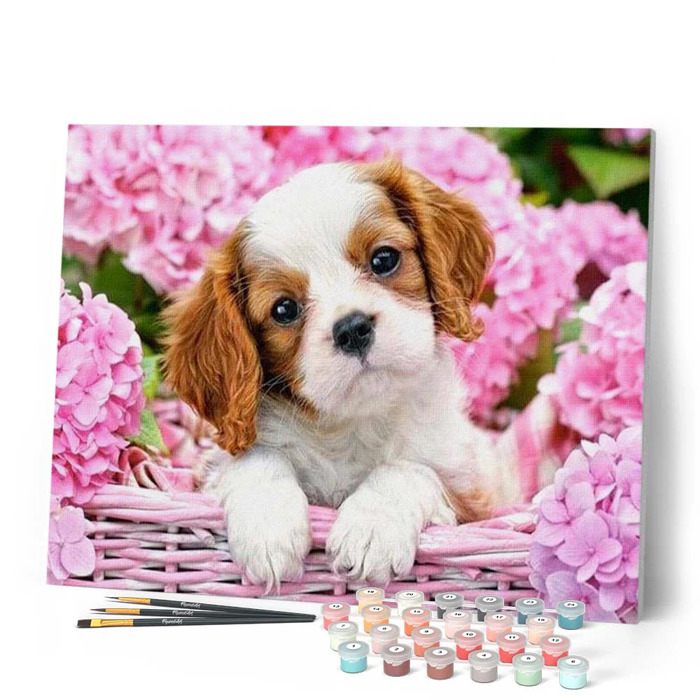 Dog in the Flowery Cart - Image 2
