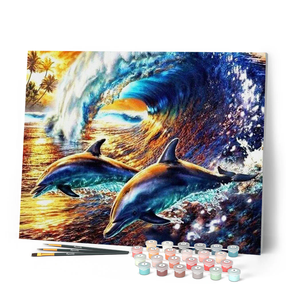 Dolphins in the Waves - Image 2