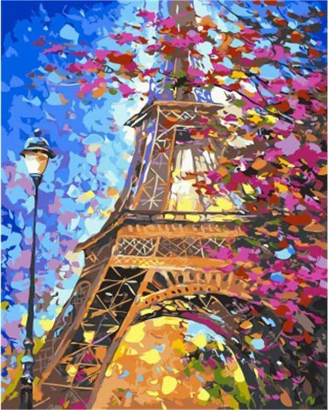 Eiffel Tower in Spring season