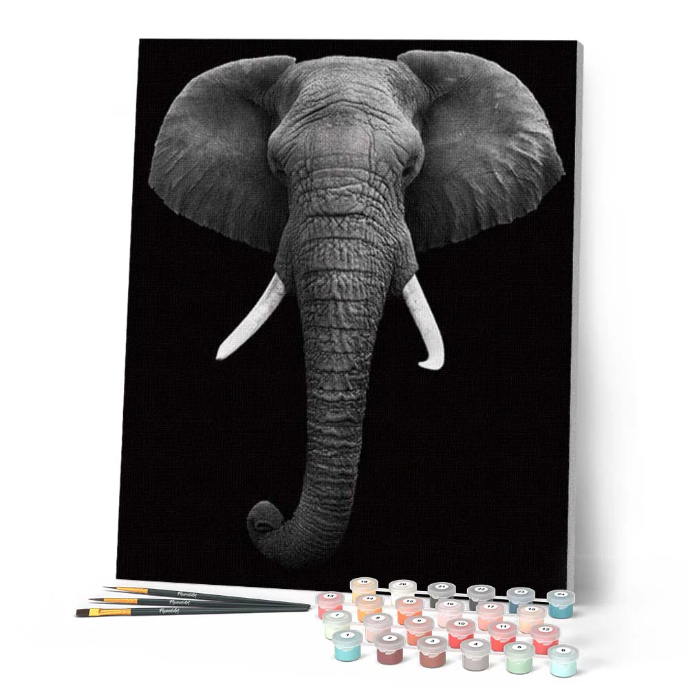 Elephant White And Black - Image 2