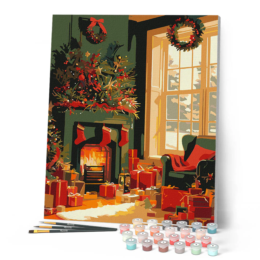 Festive Fireplace Scene - Image 2