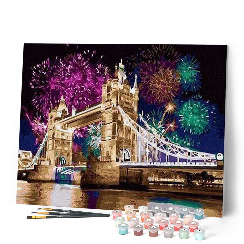 Fireworks near the bridge - Image 2