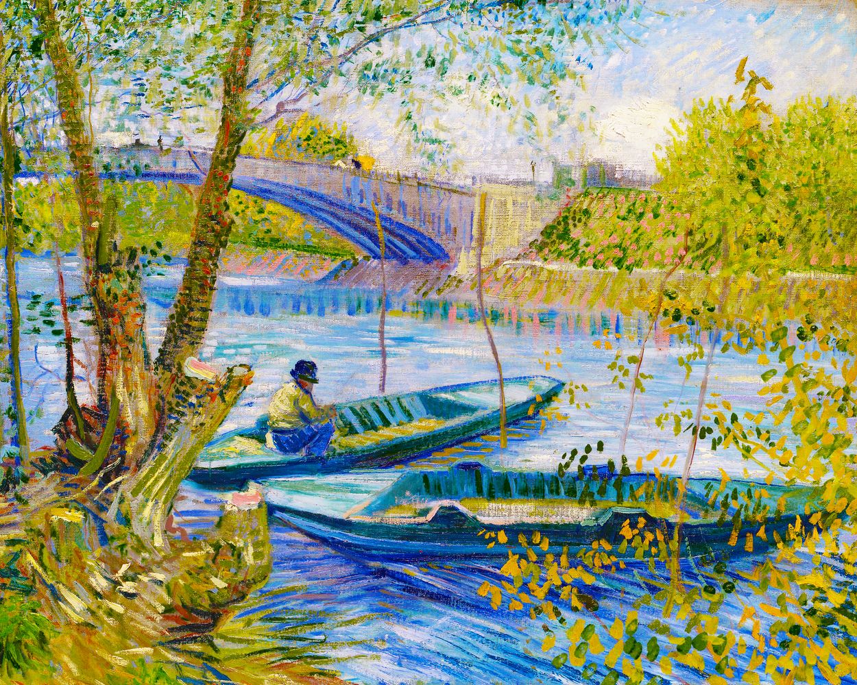 Fishing in spring, Pont de Clichy - Van Gogh