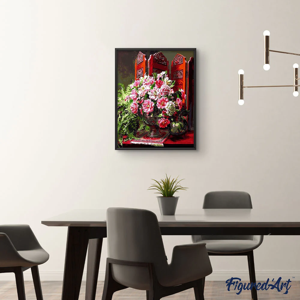 Flowers and Chinese style interior - Image 3