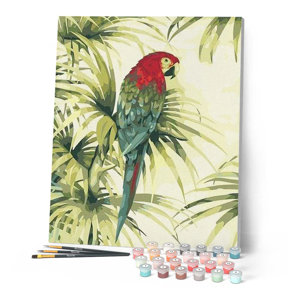 Flowers and Parrot - Image 2
