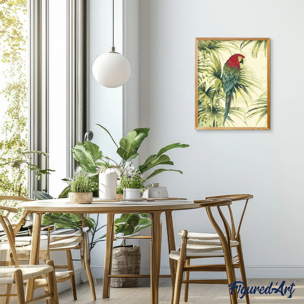 Flowers and Parrot - Image 3