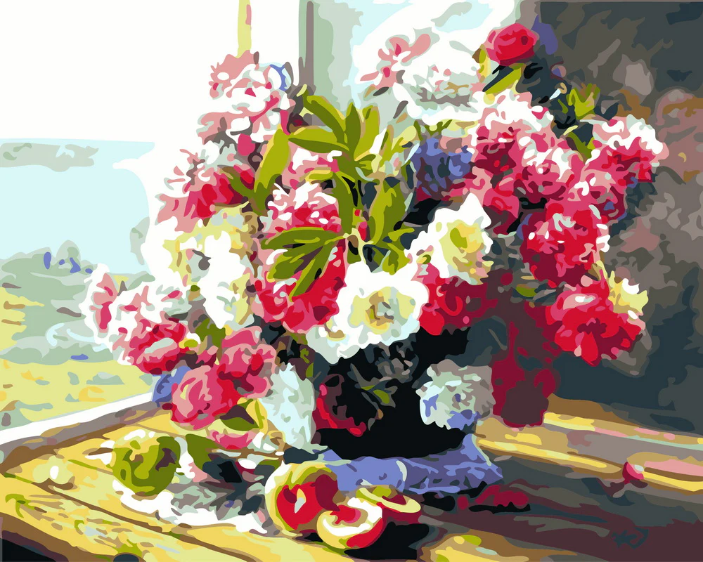 Flowers by the veranda