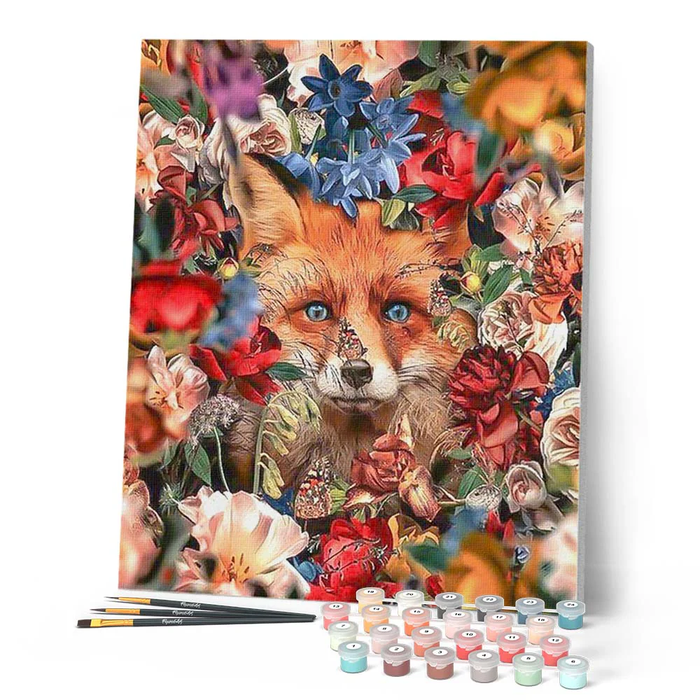 Fox hiding in the flowers - Image 2