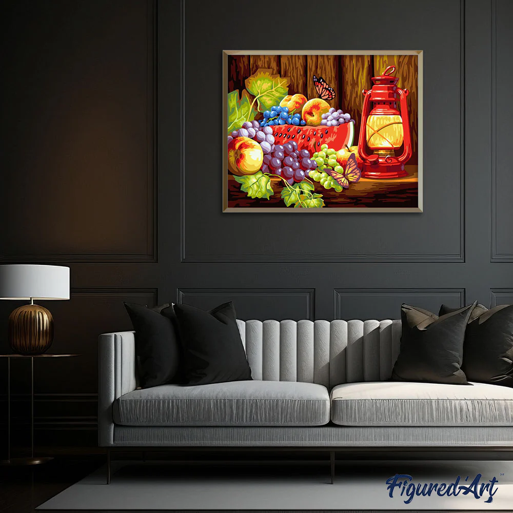 Fruits on the table and butterflies - Image 3