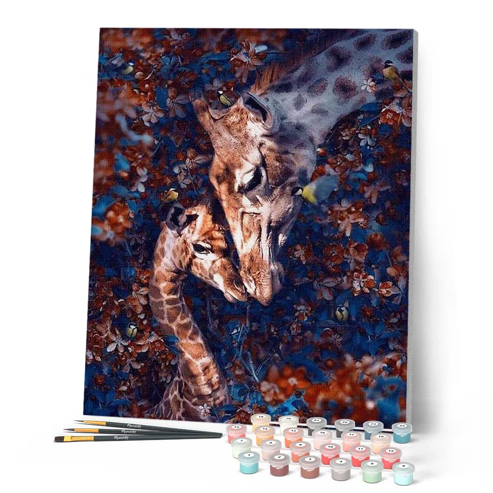 Giraffes and Flowers - Image 2