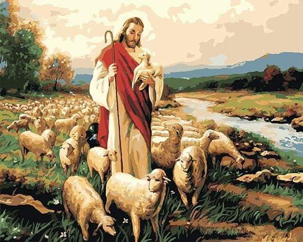 Jesus Christ and his flock