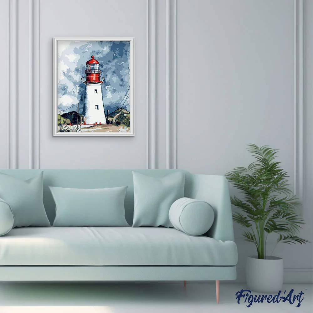 Lighthouse under a Cloudy Sky - Image 3