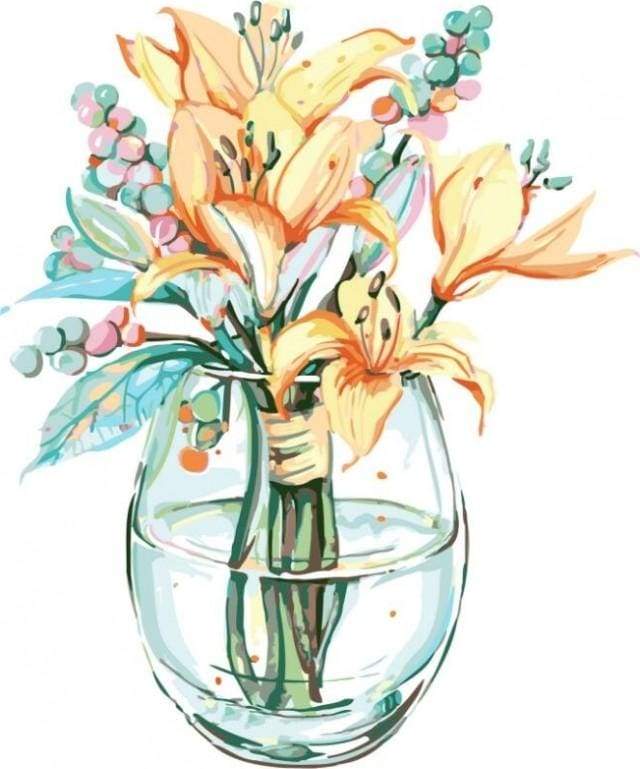 Lilies in Bottle