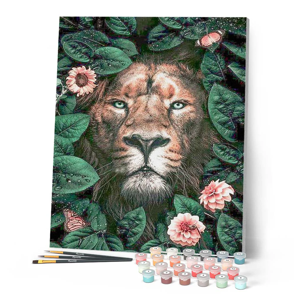 Lion and Flowers - Image 2