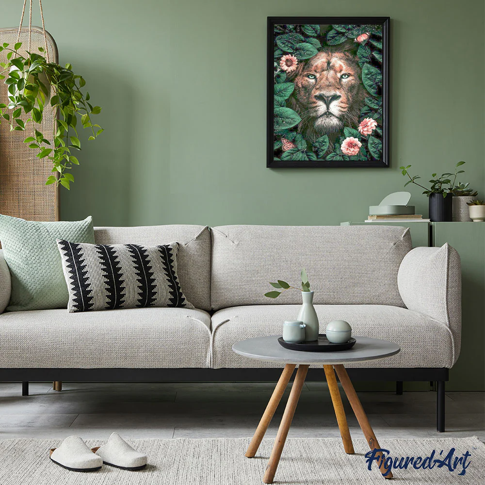 Lion and Flowers - Image 3