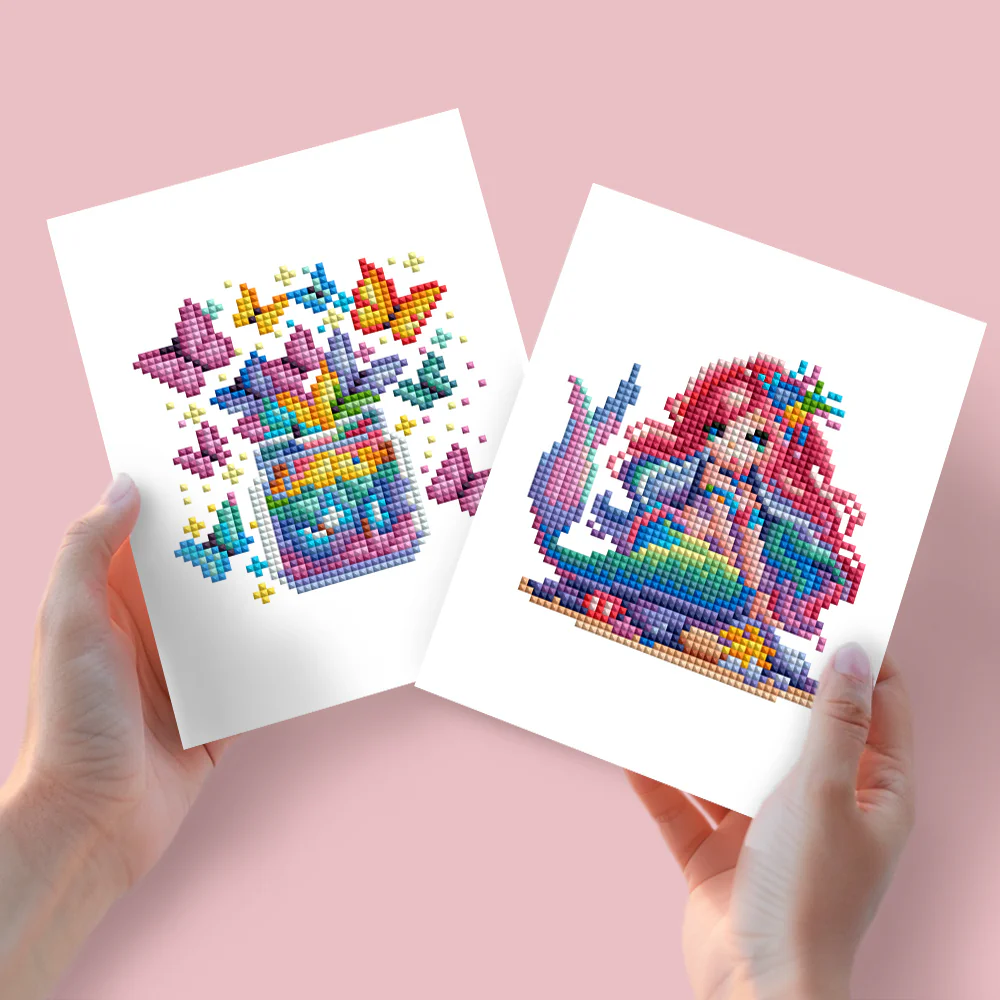 Mini Diamond Painting 15x20cm (2 pieces) - Mermaid's Fantasy Art