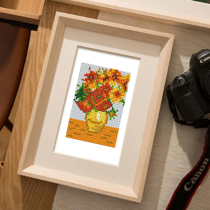 Mini Diamond Painting 15x20cm (2 pieces) - Sunset and Blooms - Image 4