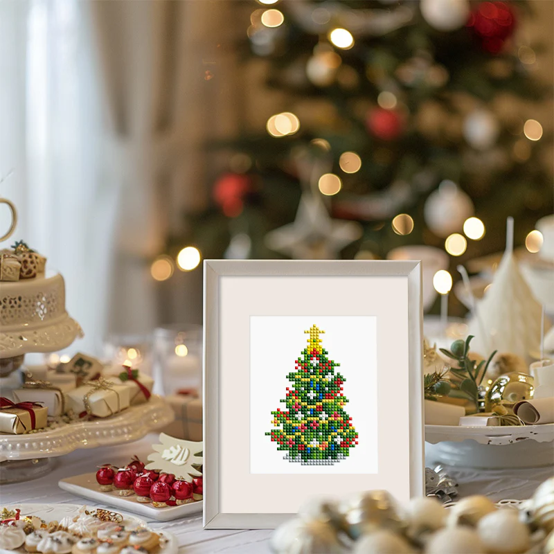 Mini Diamond Painting 15x20cm (6 pieces) - Festive Christmas - Image 8