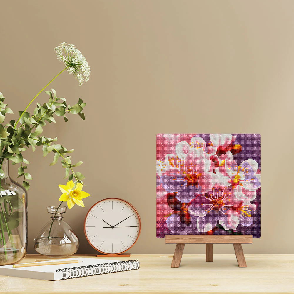 Mini Diamond Painting 25x25cm - Cherry Blossom Bloom - Image 3