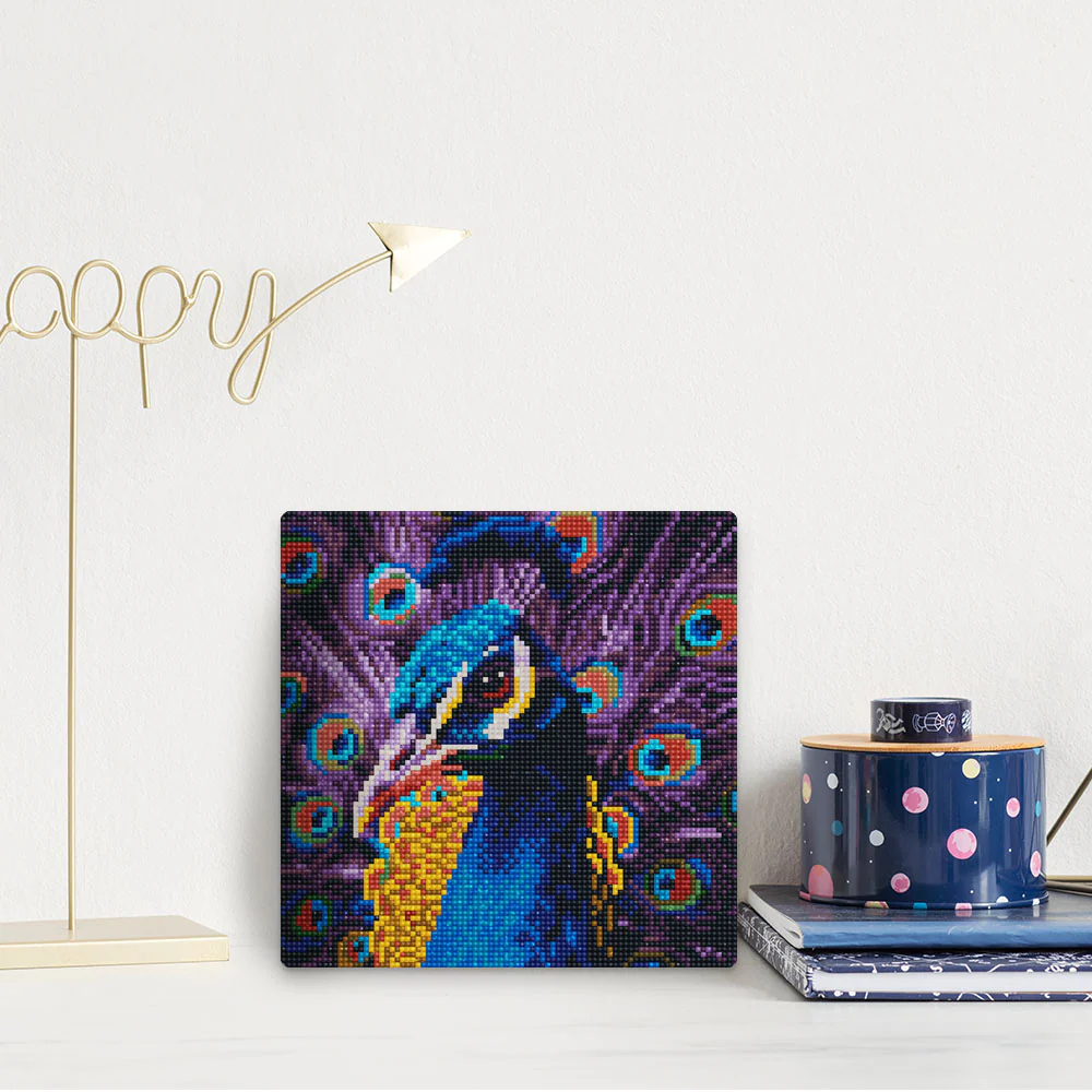 Mini Diamond Painting 25x25cm - Graceful Peacock - Image 3