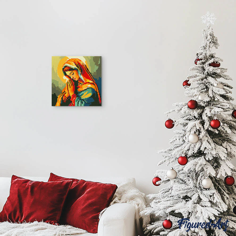 Mini Diamond Painting 25x25cm - Praying Mary - Image 3