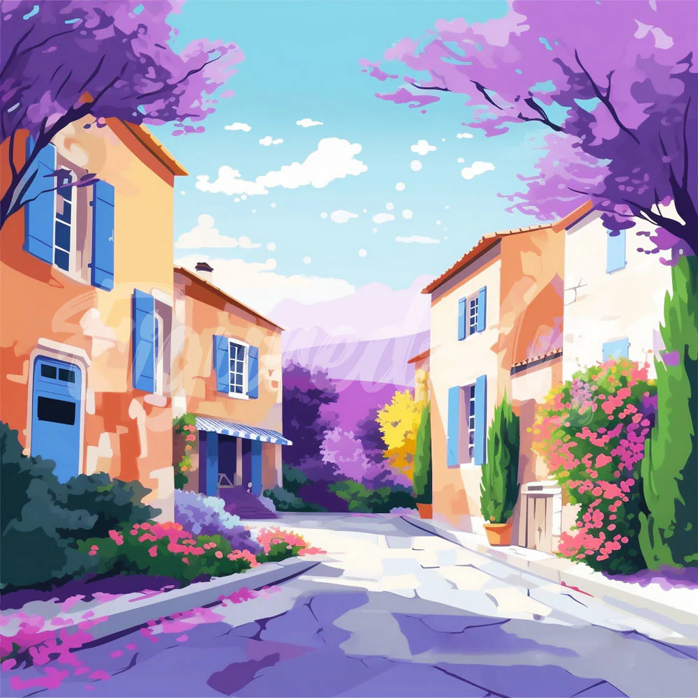 Mini Diamond Painting 25x25cm - Spring in Provence
