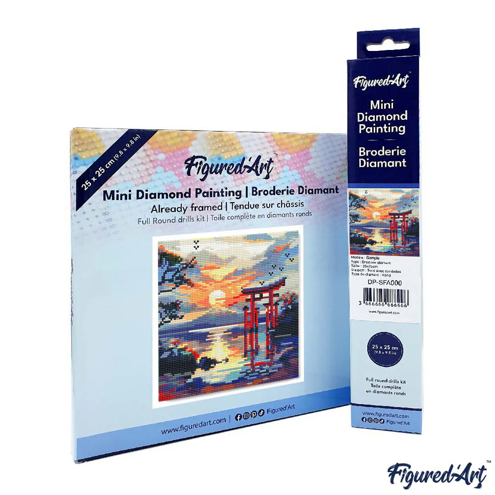 Mini Diamond Painting 25x25cm - Torii Gate at Sunset - Image 4