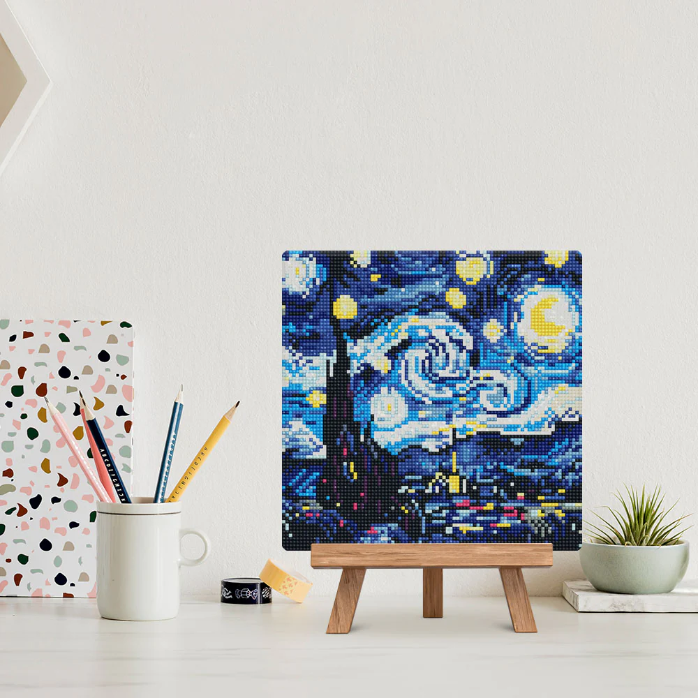 Mini Diamond Painting 25x25cm - Vibrant Starry Night - Image 3