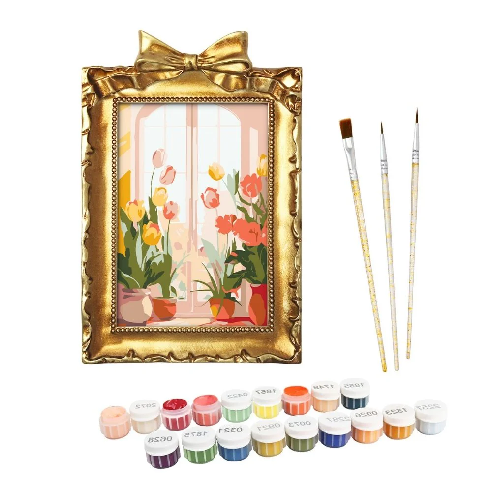 Mini Paint by number with frame - Spring Window