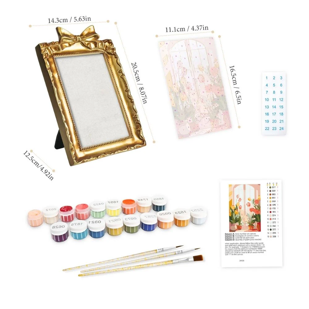 Mini Paint by number with frame - Spring Window - Image 3