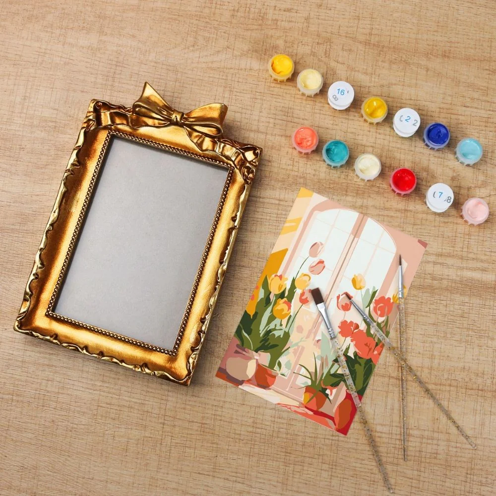 Mini Paint by number with frame - Spring Window - Image 4