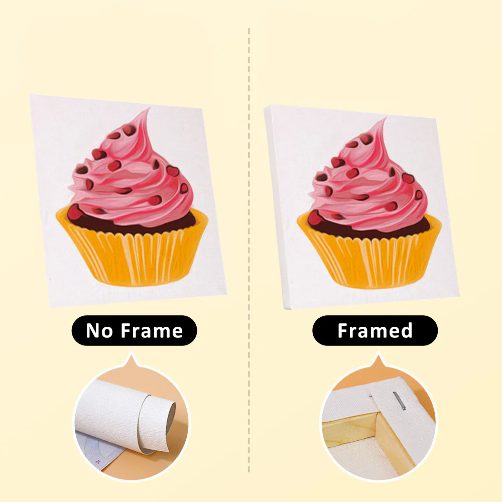 Mini Paint by numbers 15x15cm (6 pieces) - Sweet Desserts Series 1 - Image 9