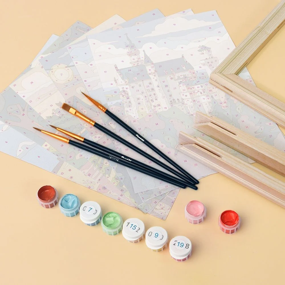 Mini Paint by numbers 15x20cm (6 pieces) - Hello Germany - Image 4