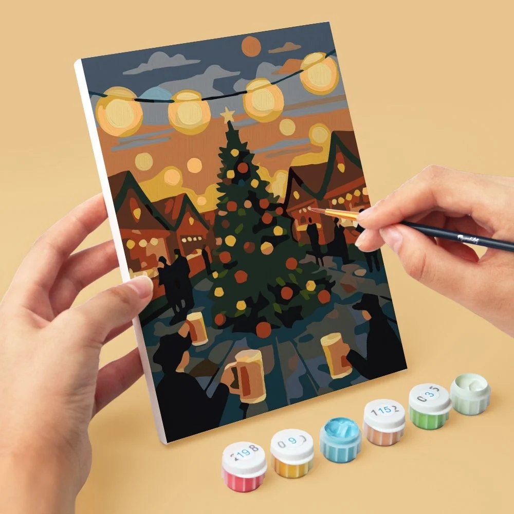 Mini Paint by numbers 15x20cm (6 pieces) - Hello Germany - Image 7
