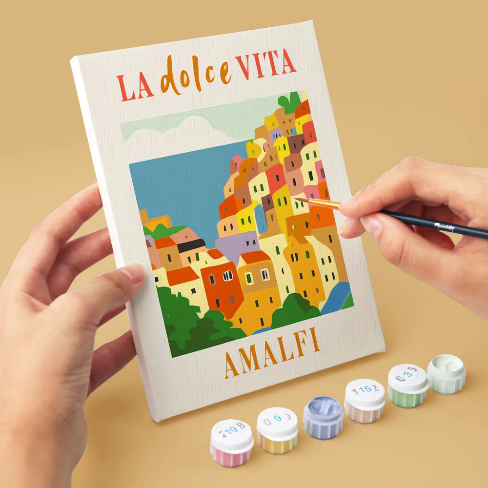 Mini Paint by numbers 15x20cm (6 pieces) - Italian Sunshine - Image 7
