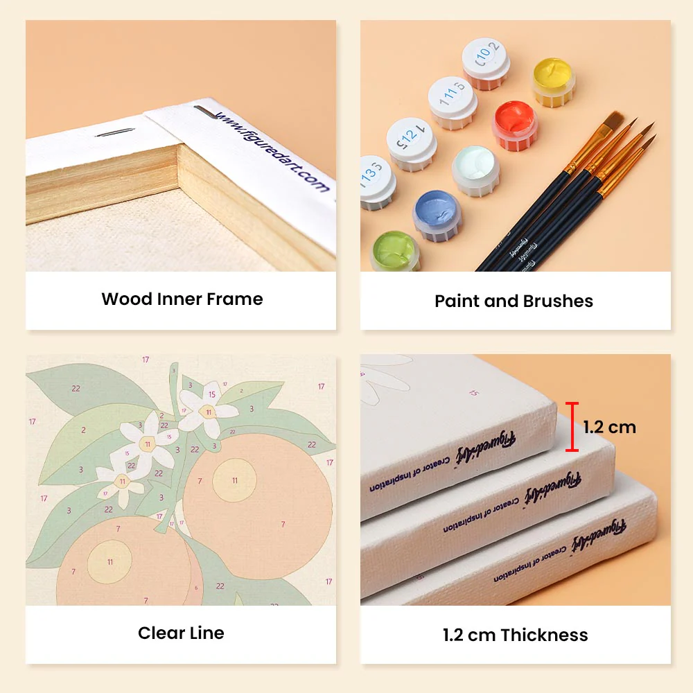Mini Paint by numbers 15x20cm (6 pieces) - Italian Sunshine - Image 9