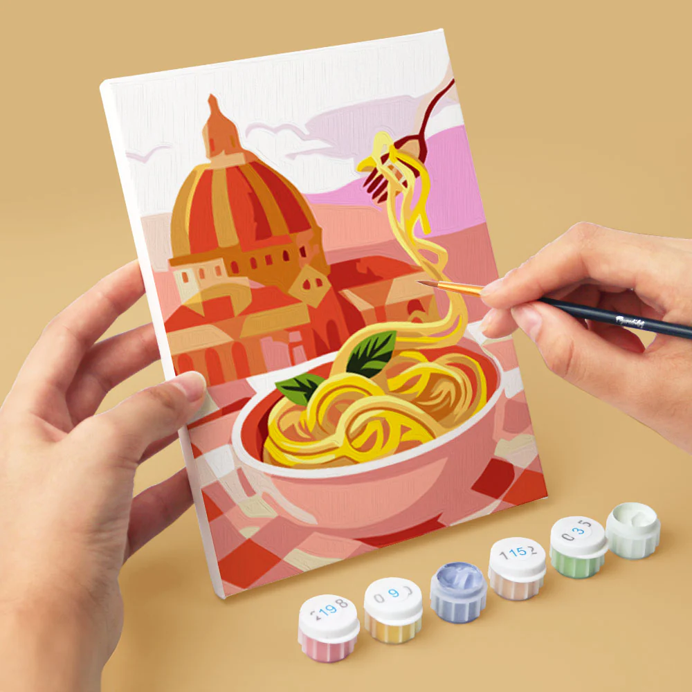 Mini Paint by numbers 15x20cm (6 pieces) - Mediterranean Escape - Image 7
