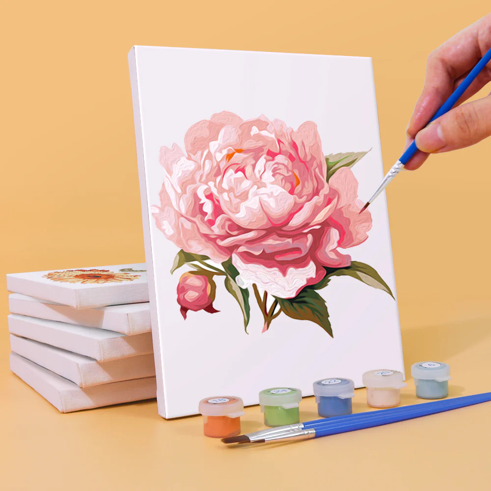 Mini Paint by numbers 15x20cm (6 pieces) - Spring Botanical Garden - Image 7