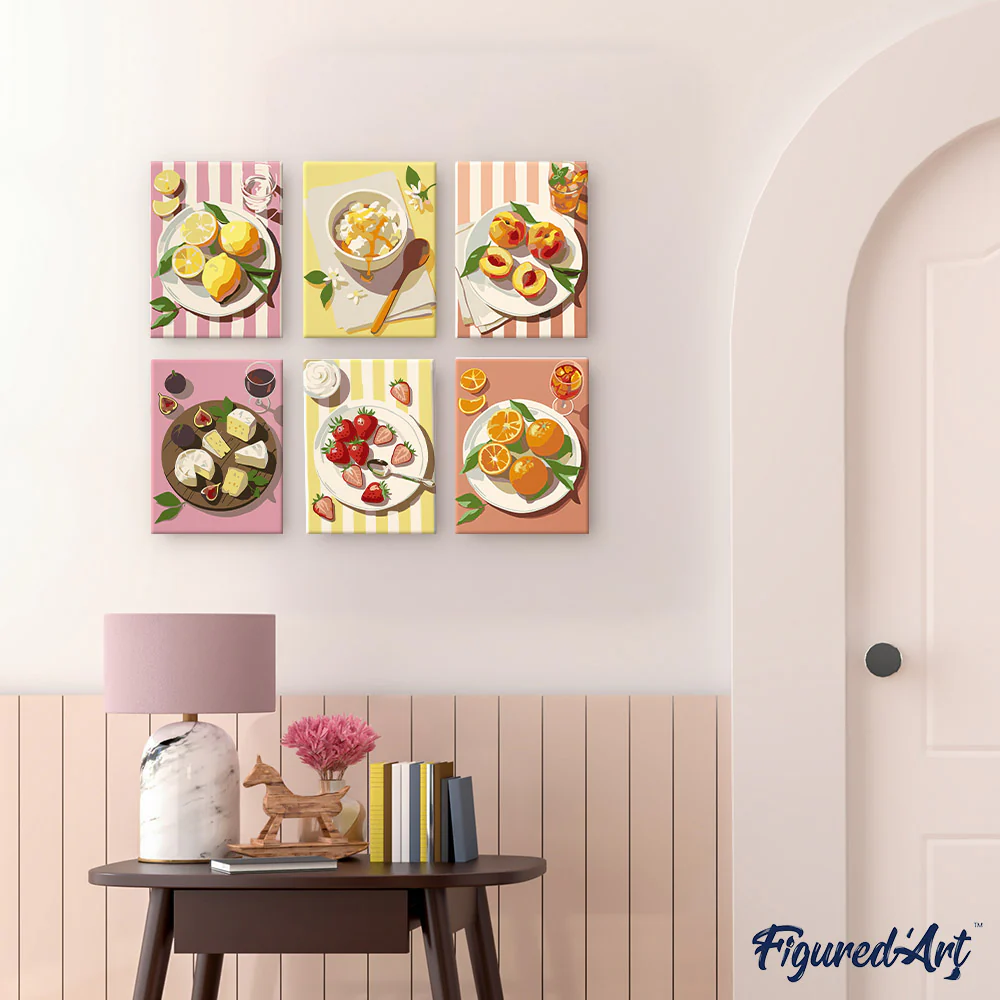 Mini Paint by numbers 15x20cm (6 pieces) - Summer Treats - Image 3