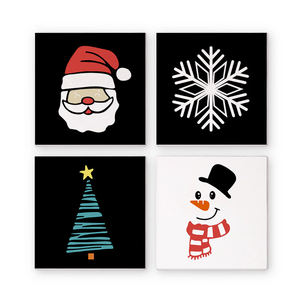 Mini Paint by numbers 15x15cm (4 pieces) - Classic Christmas Icons 1