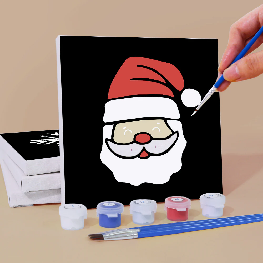 Mini Paint by numbers 15x15cm (4 pieces) - Classic Christmas Icons 1 - Image 6