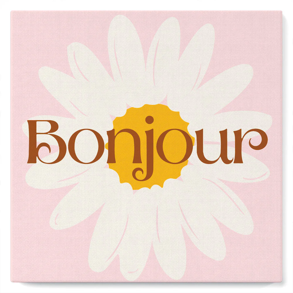 Mini Paint by numbers Bonjour 20x20cm already framed - Image 2