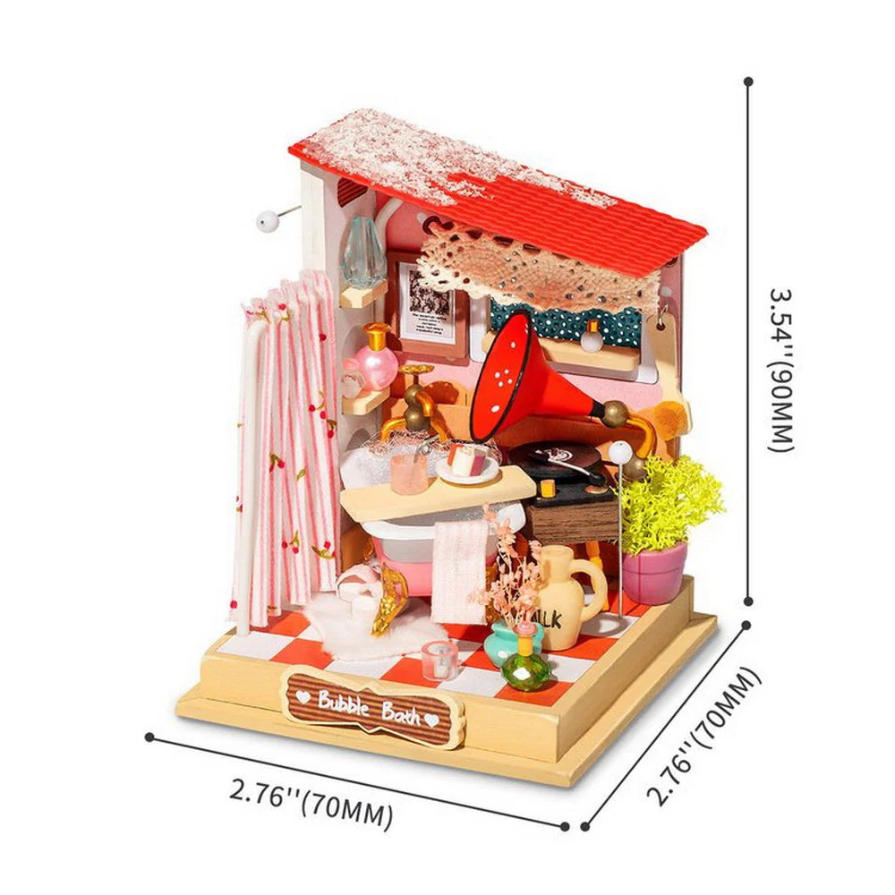 Miniature House - Bubble Bath in Bathroom - Image 10