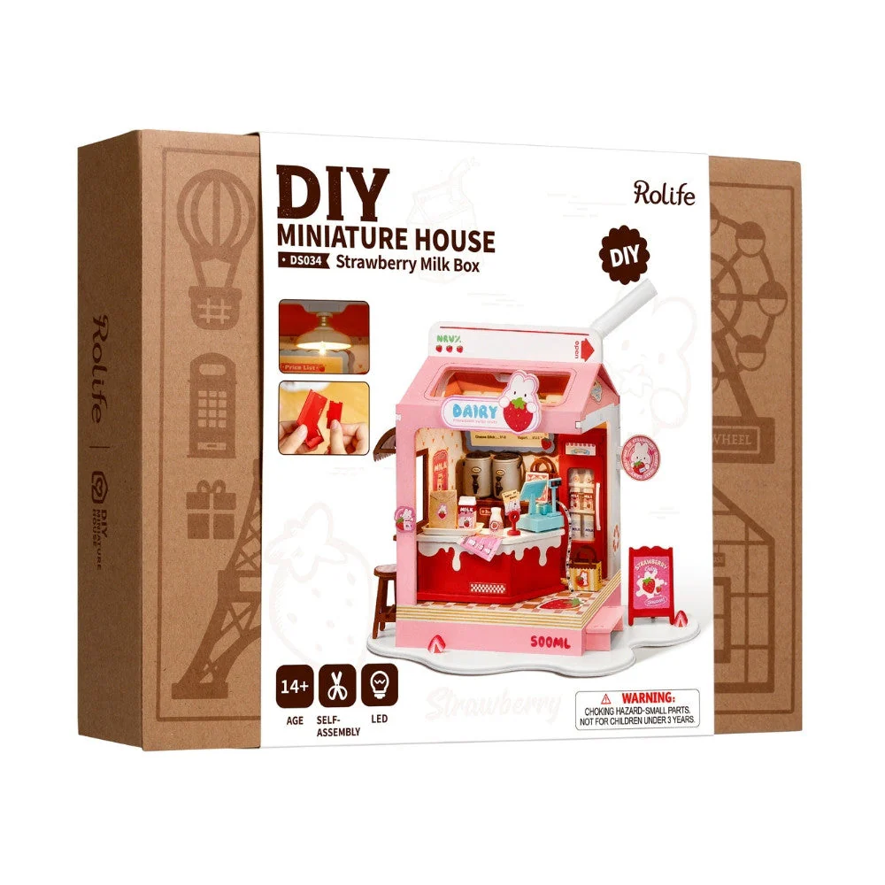 Miniature House - Strawberry Milk Box - Image 12