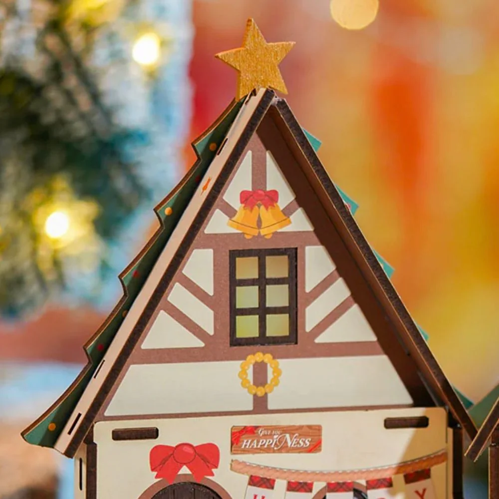 Miniature House - Twinkling Christmas House - Image 9